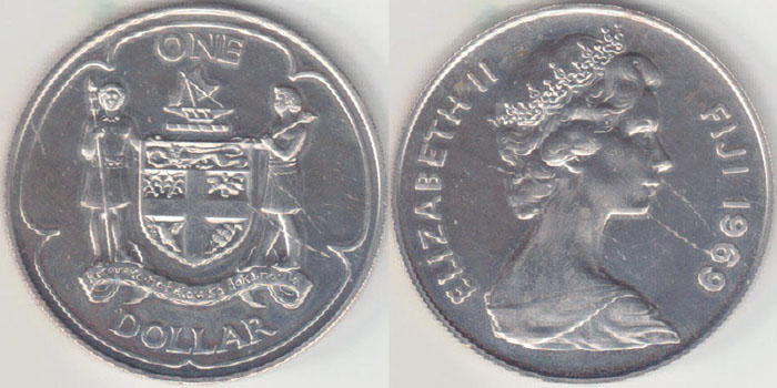 1969 Fiji $1 (Unc) A005229
